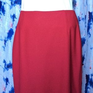 Hugo Buscati Red Pencil Skirt